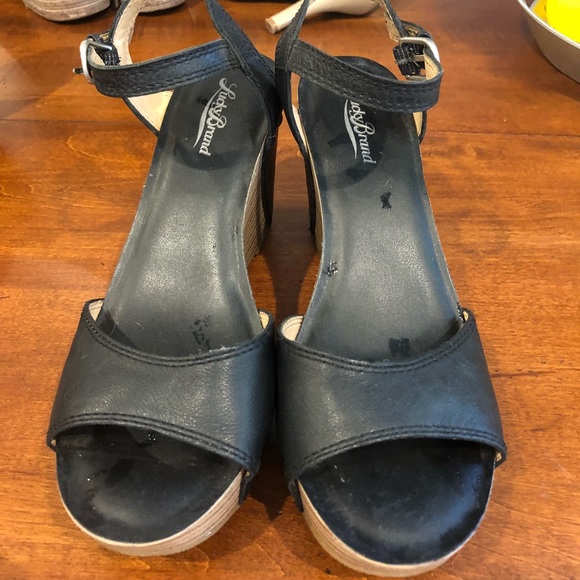 Lucky brand black wedges - Picture 1 of 4